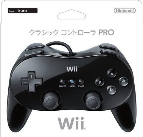 Wii Classic Controller Pro - Black (Japanese Version)