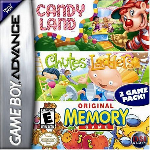 Candyland / Chutes & Ladders / Memory Game - Nintendo Game Boy Advance