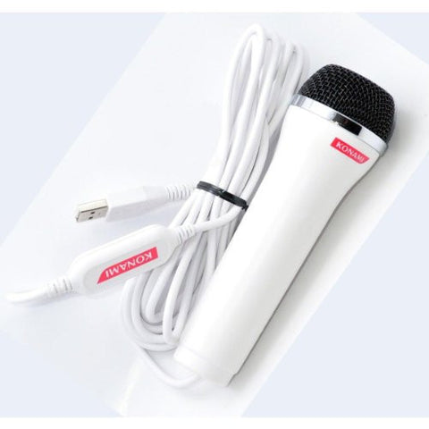 Official Konami-Branded Karaoke Revolution Microphone White Wii PS3 Xbox 360