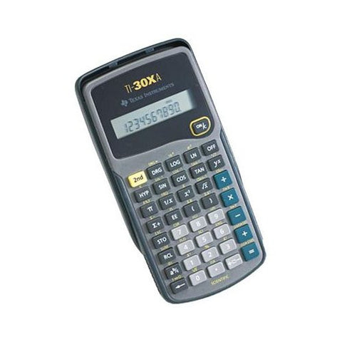 Texas Instruments TI30XA Scientific Calculator - 10 Character(s) - Battery Powered - 6 x 3.1 x 0.8 - Black - NEW - Retail - TI30XA