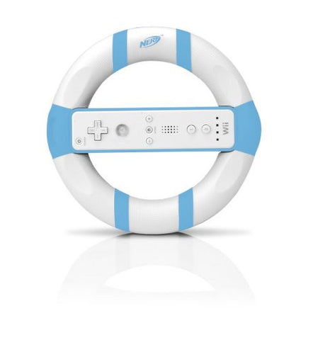 Wii Nerf Racing Wheel - Light Blue