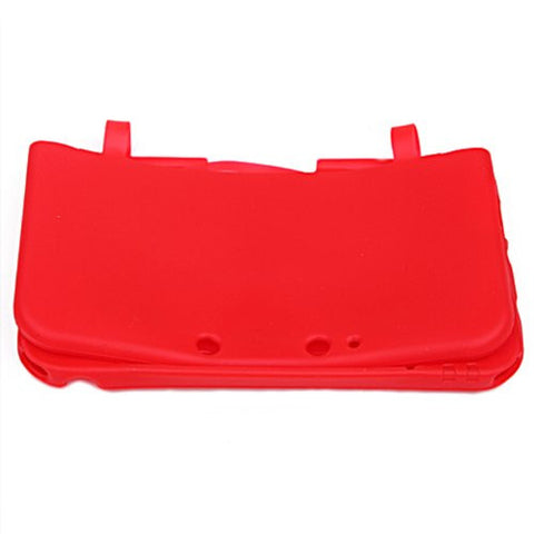 HDE Nintendo 3DS XL/LL Original Soft Silicone Protective Gel Grip Skin Case Cover (Red)