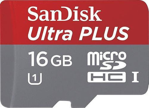 SanDisk Plus 16GB MicroSDHC UHS-I Memory Card Speed Up To 40MB/s With Adapter