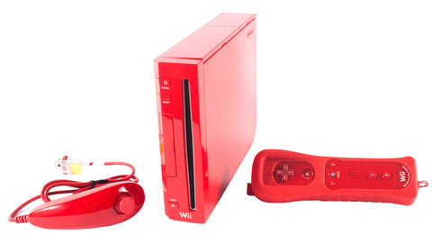 Wii Hardware Bundle motion plus (Red) Super Mario Bros Wii Sports