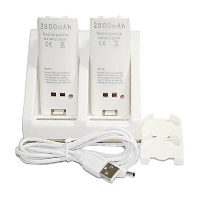 HDE Dual Wii Remote Charging Station with Battery Packs